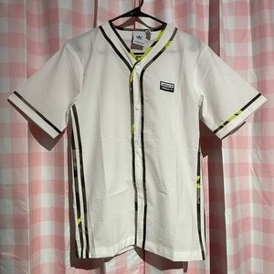 Adidas RYV Camo Button Shirt White & Camo Men's Size XS